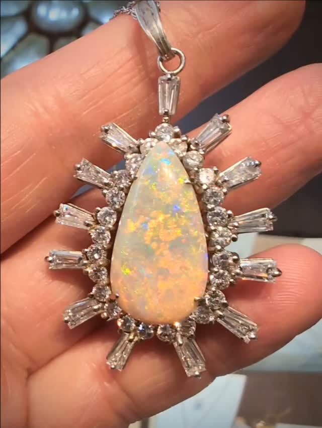 An exquisite antique opal and diamond pendant. The stuff dreams are made of 😍 Available now at Metro Broker Jewelers. 

Metro Broker Jewelers - Find A Treasure, Save A Fortune 💎
Stop in today or call us for pricing and availability 📱
410-653-5880

#customjewelry #antiquejewelry #vintagejewelry #estatejewelry #estatejewelryforsale #diamondrings #engagementrings #naturaldiamonds #labgrowndiamonds #baltimorejeweler #jewelryrepair #jewelrydesign #metrobrokerjewelers #metrobroker #metrobrokerltd #mbj #pikesville #reisterstown #opal #opalpendant #antiquependant #opaljewelry